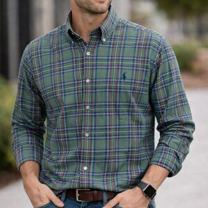 Ralph Lauren Classic Fit Button Up Shirt Men’s XXL Cotton Stretch